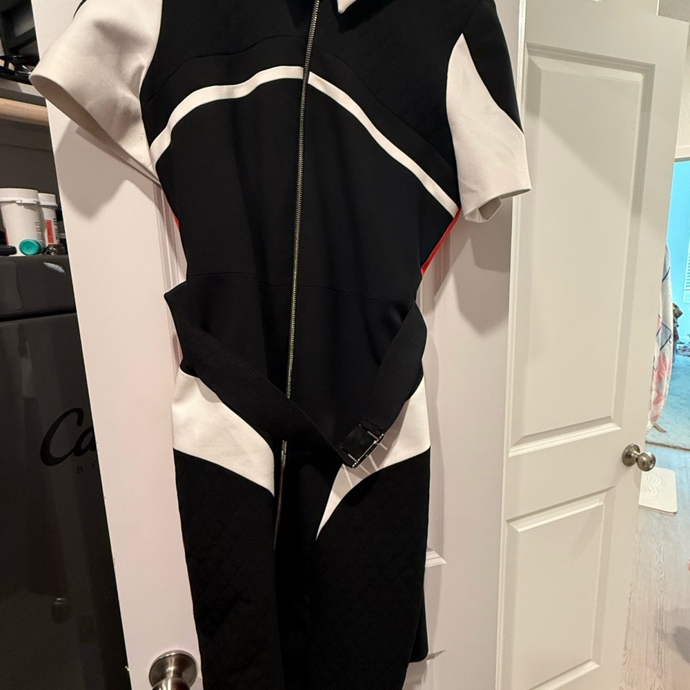 Karen Millen Black, White, and Red Midi Dress - Picture 4 of 4